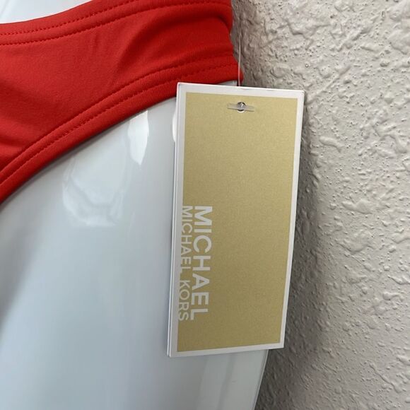 NWT MICHAEL Michael Kors Orange Swim Bottoms Sizes XS, L, or XL - Picture 2 of 4